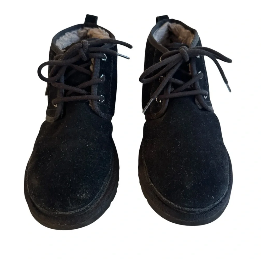 UGG Neumel Black Suede Shearling Lined Chukka Boots - Men’s Size 9